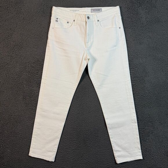 AG Adriano Goldschmied Jeans Womens 29R White Ex Boyfriend Slouchy Slim Stretch - Picture 1 of 16